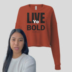 Live Bold Confidence Cropped Sweatshirt