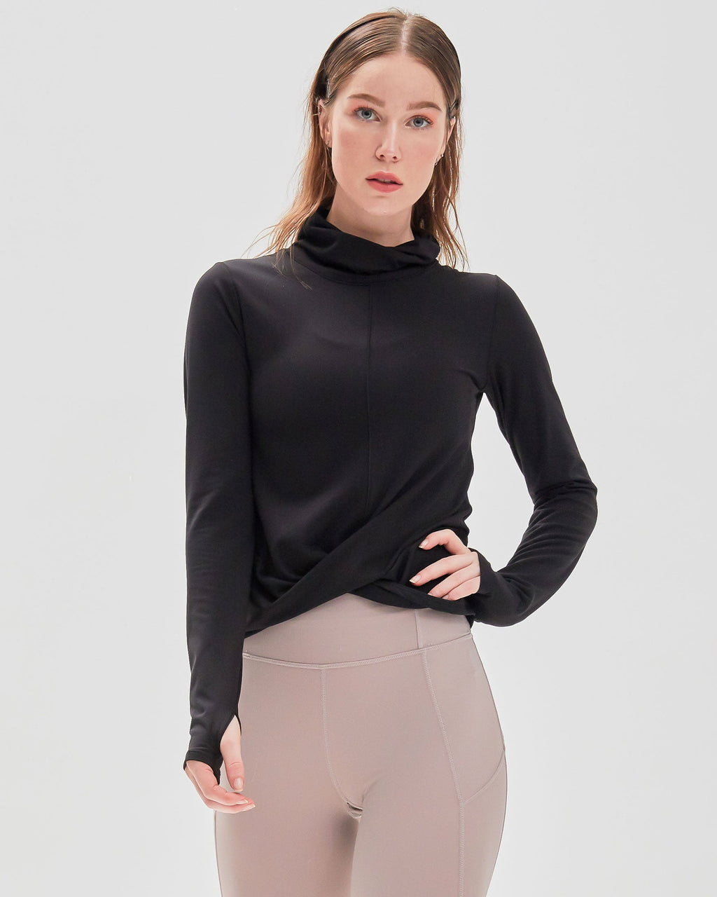 Sexy Strength Activated Bra Cowl Neck Long Sleeve
