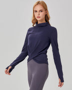 Sexy Strength Activated Bra Cowl Neck Long Sleeve