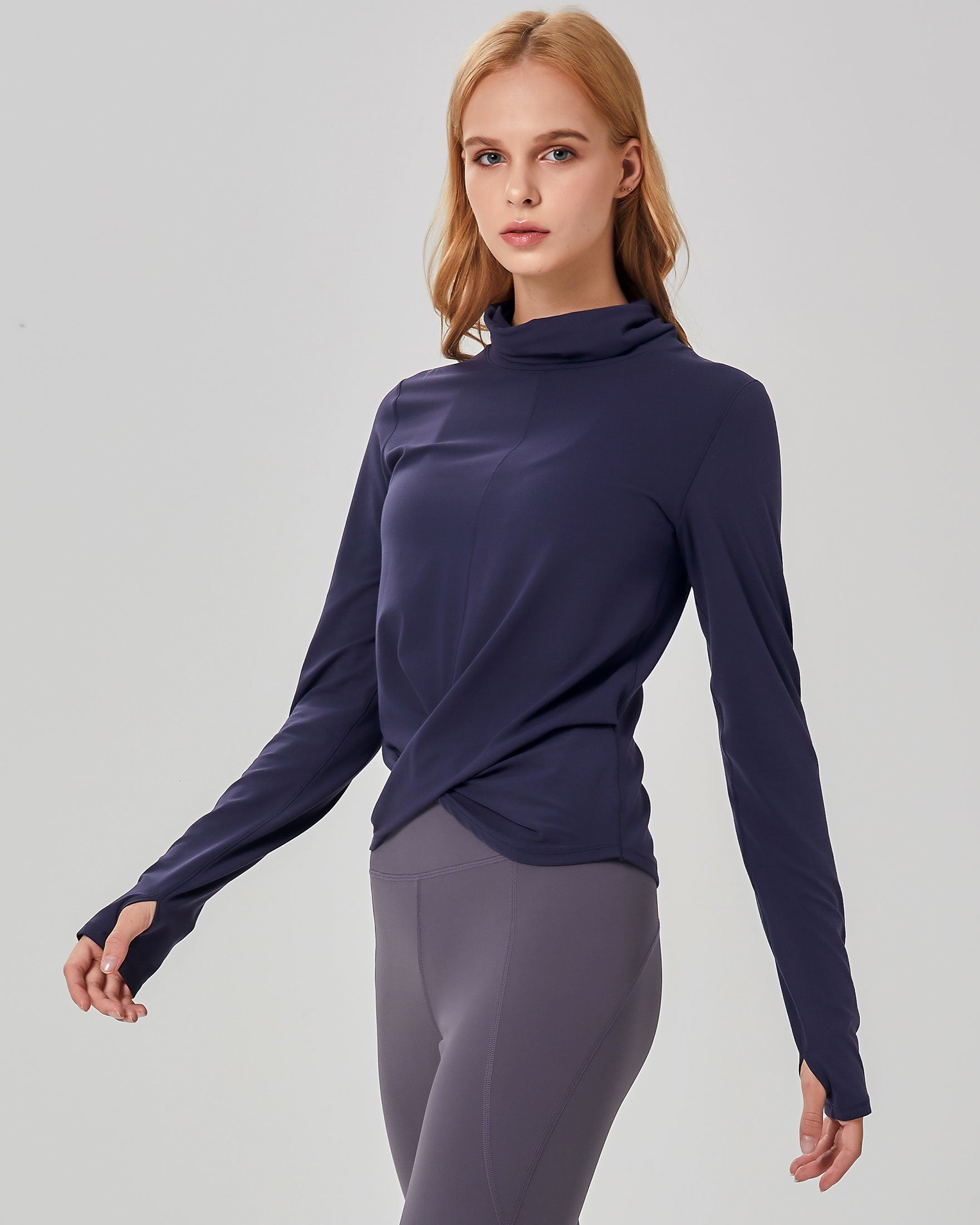 Sexy Strength Activated Bra Cowl Neck Long Sleeve