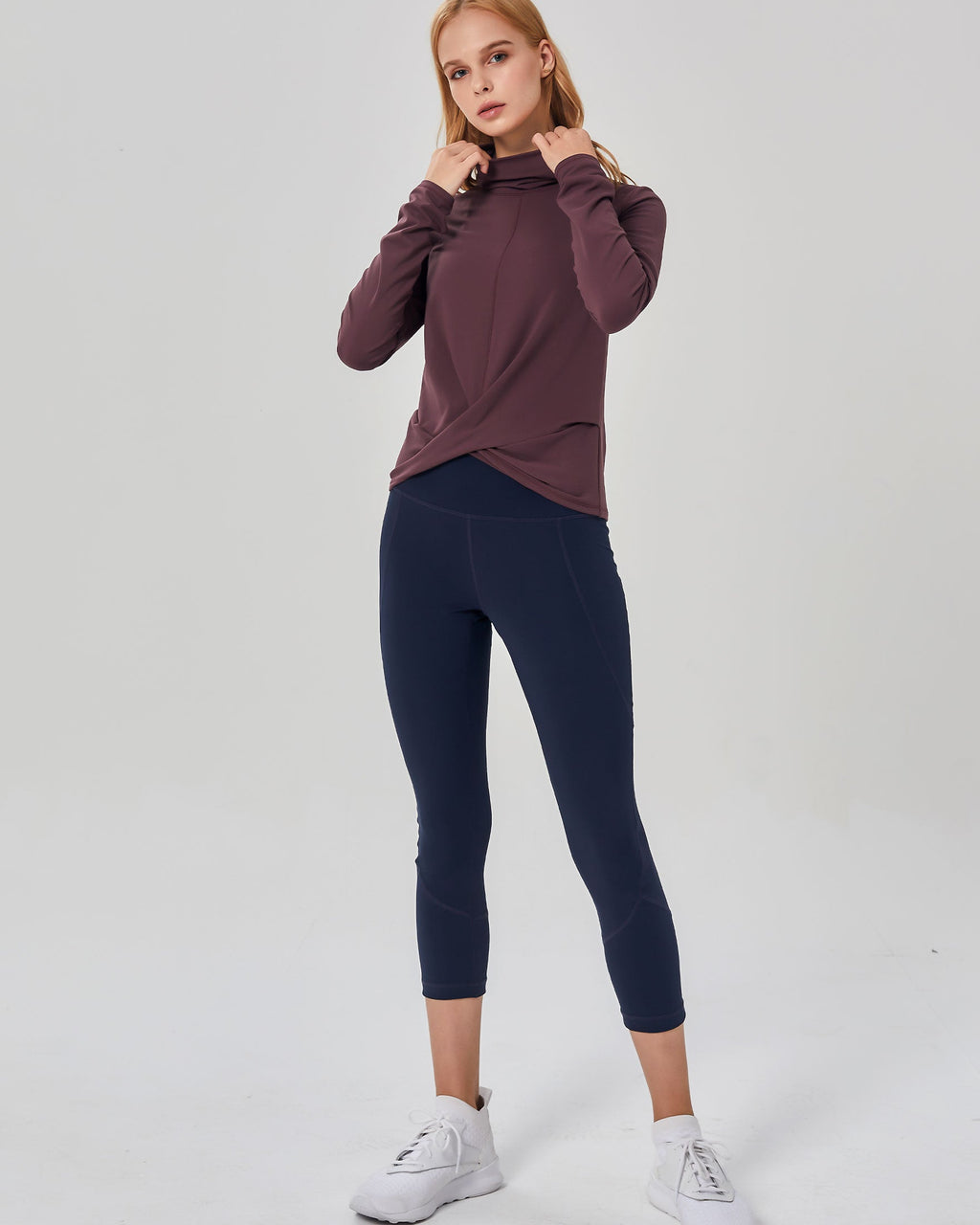 Sexy Strength Activated Bra Cowl Neck Long Sleeve