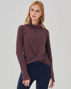 Sexy Strength Activated Bra Cowl Neck Long Sleeve