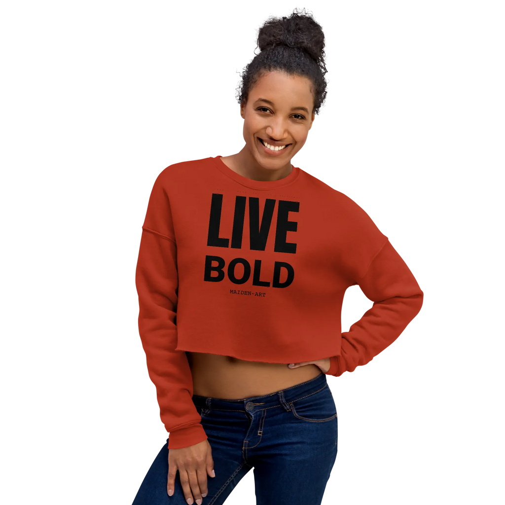 Live Bold Confidence Cropped Sweatshirt