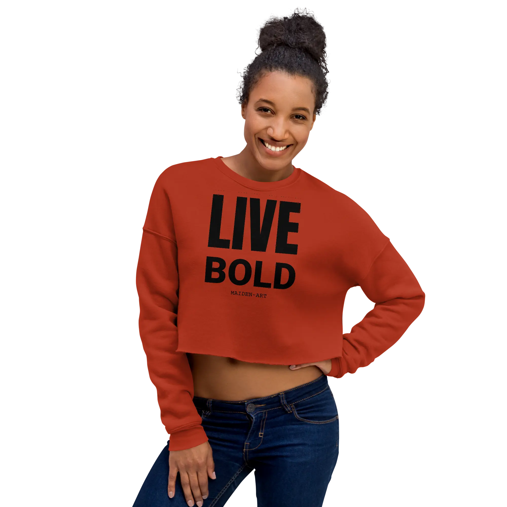 Live Bold Confidence Cropped Sweatshirt