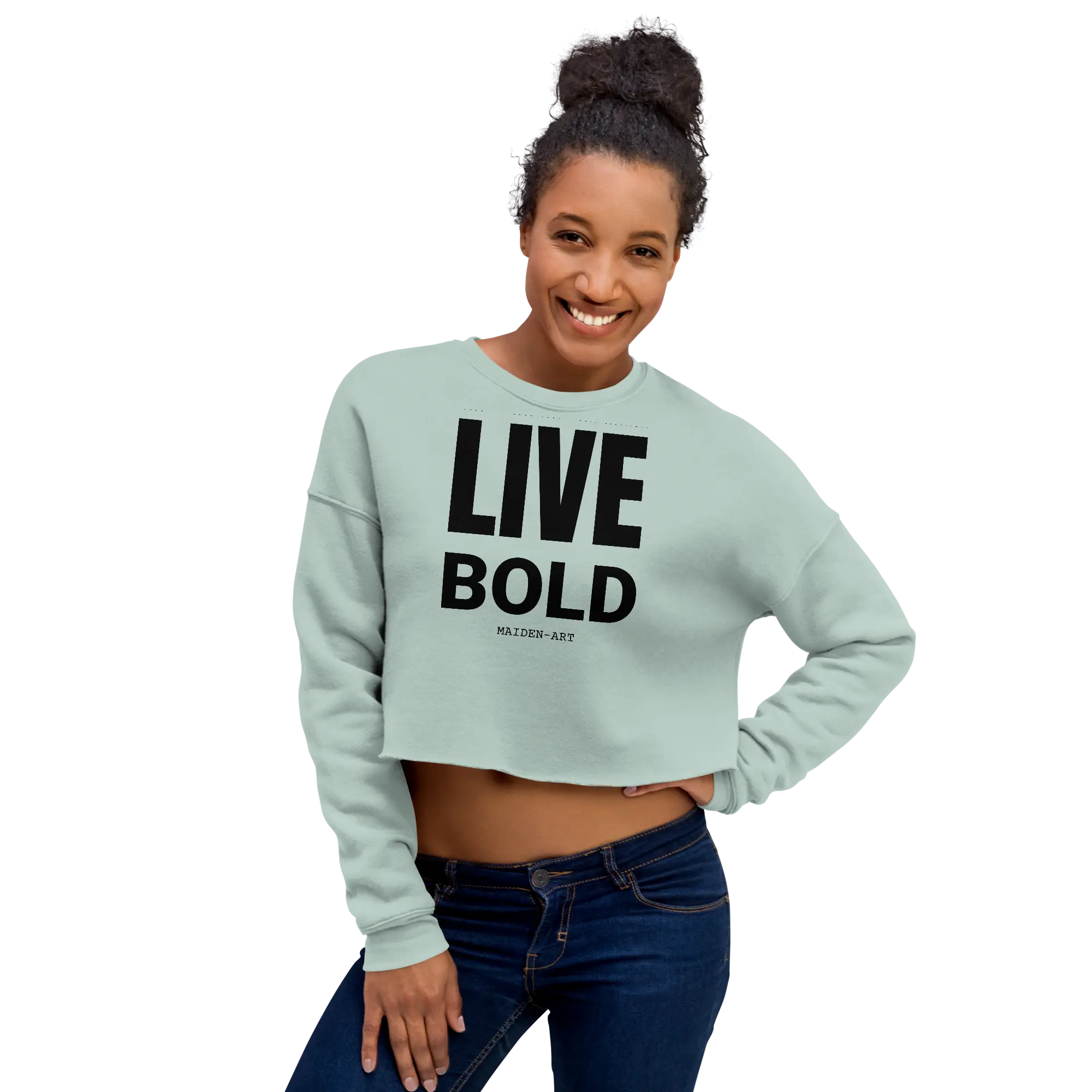 Live Bold Confidence Cropped Sweatshirt