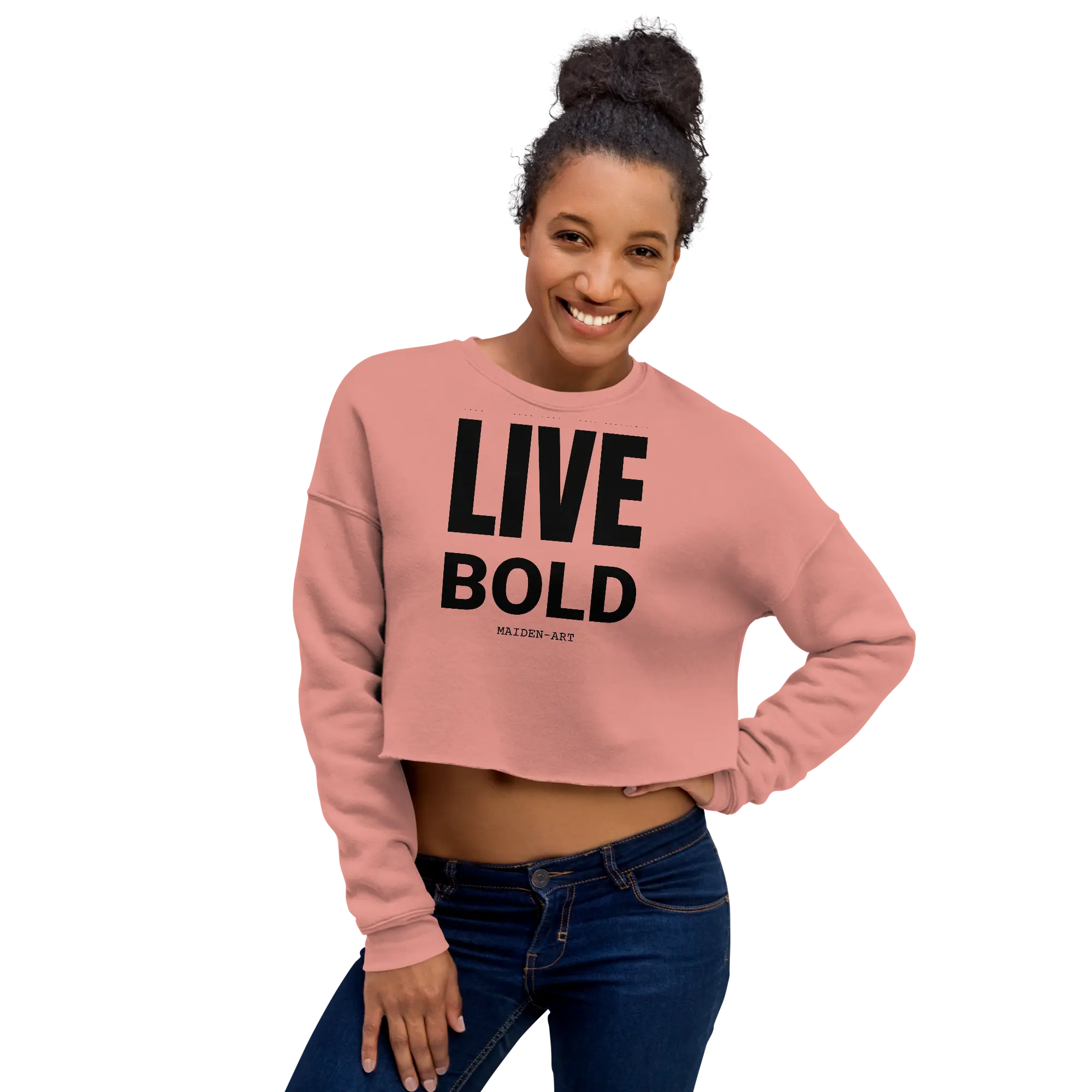 Live Bold Confidence Cropped Sweatshirt